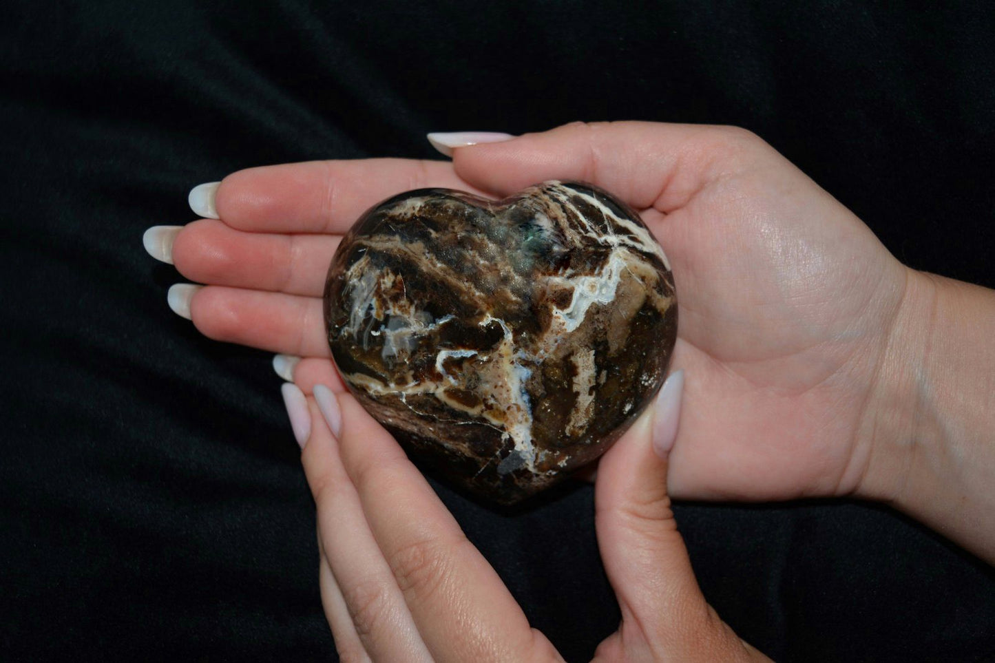 BROWN OPAL HEART